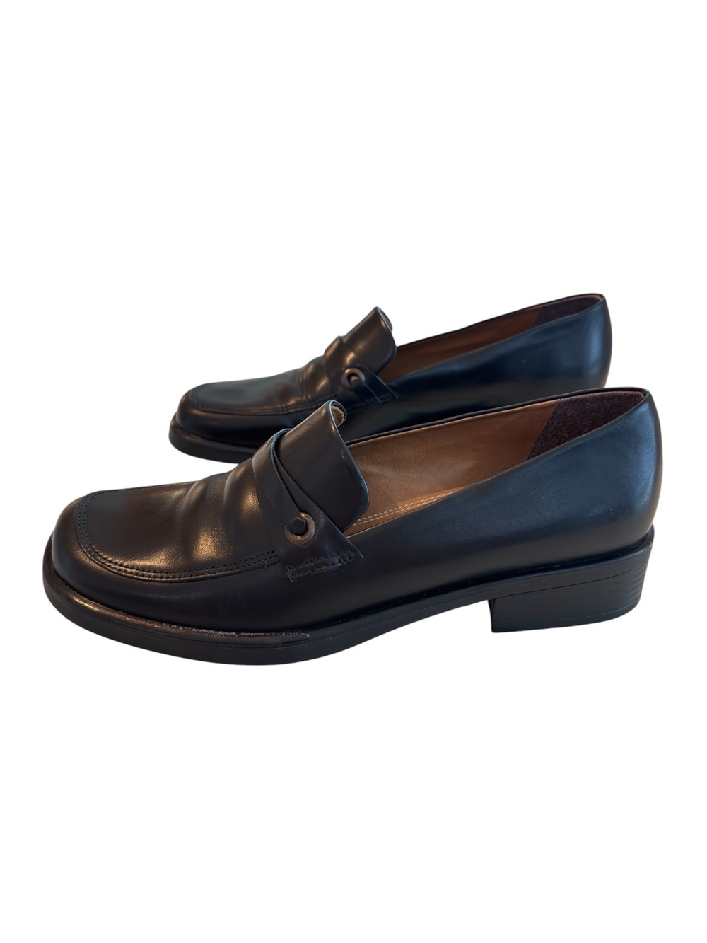 Naturalizer Black Loafer Slip-On Shoes Women’s Size 7 1/2 Leather Upper Preppy